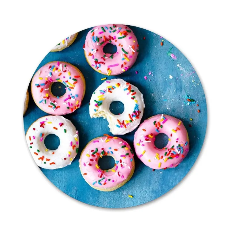 Вкусные чашки торт пончики для десерта в форме сердца значок с изображением еды