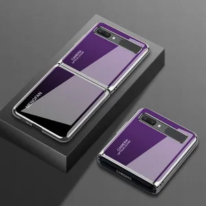 For Samsung zflip mobile phone case sm-f7000 folding 5g protective case
f7070 gradient color f700n glass electroplating