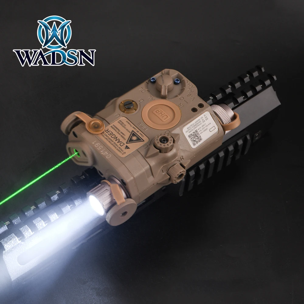 Водонепроницаемый тактический фонарик зеленого и красного цвета с двумя