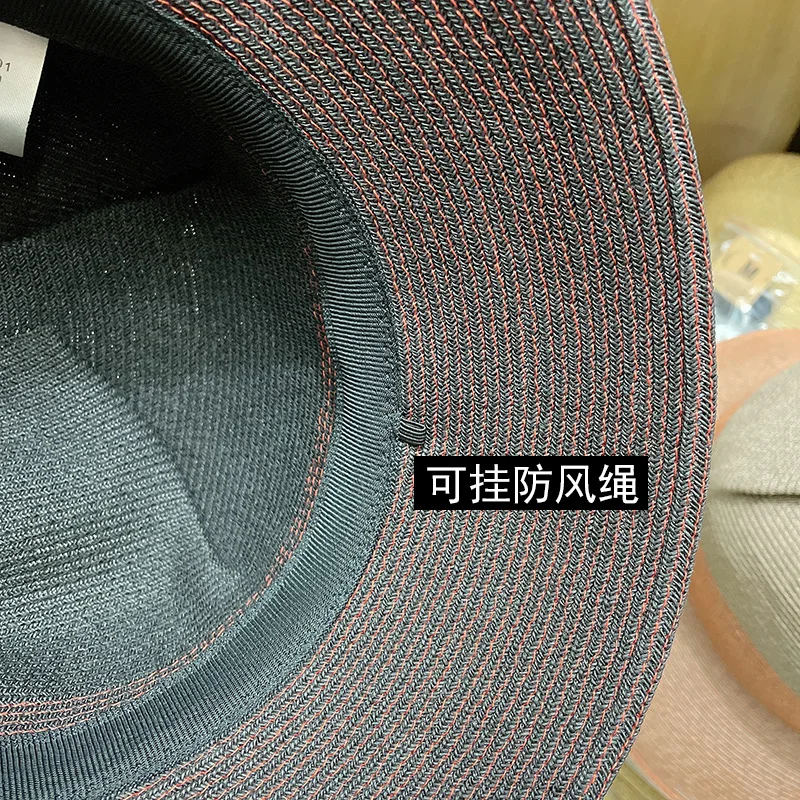 

202102-shi9264 new summer fold soft fine paper color patchwork lady sun cap women leisure hat