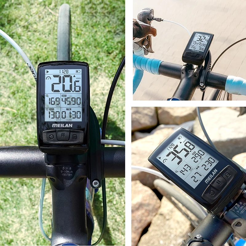 

Meilan M4 Wireless Bicycle Computer Bike Speedometer Heart Rate Monitor Cadence Speed Sensor Bluetooth ANT IPX5 Waterproof