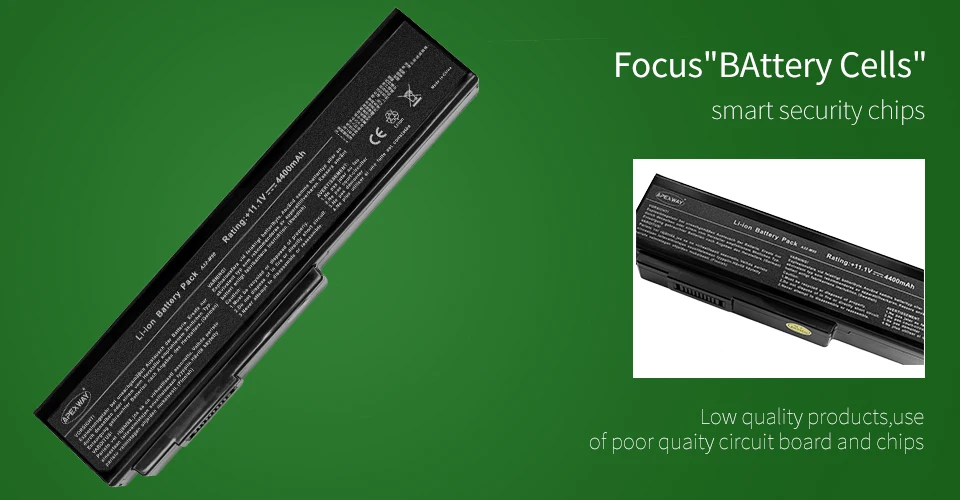 ApexWay Аккумулятор для ноутбука ASUS N61 N61J N61Jq N61V N61Vg N61Ja N61JV N53 M50 M50s N53S A32-M50 A32-N61 A32-X64 A33-M50