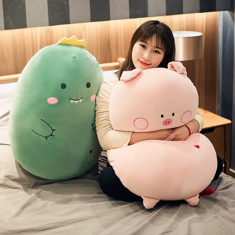 

80cm New Cute Plush Toy Stuffed Soft Animal Cartoon Pillow Fat Dinosaur Koala Plush Lovely Gift for Kid Kawaii Valentine Present