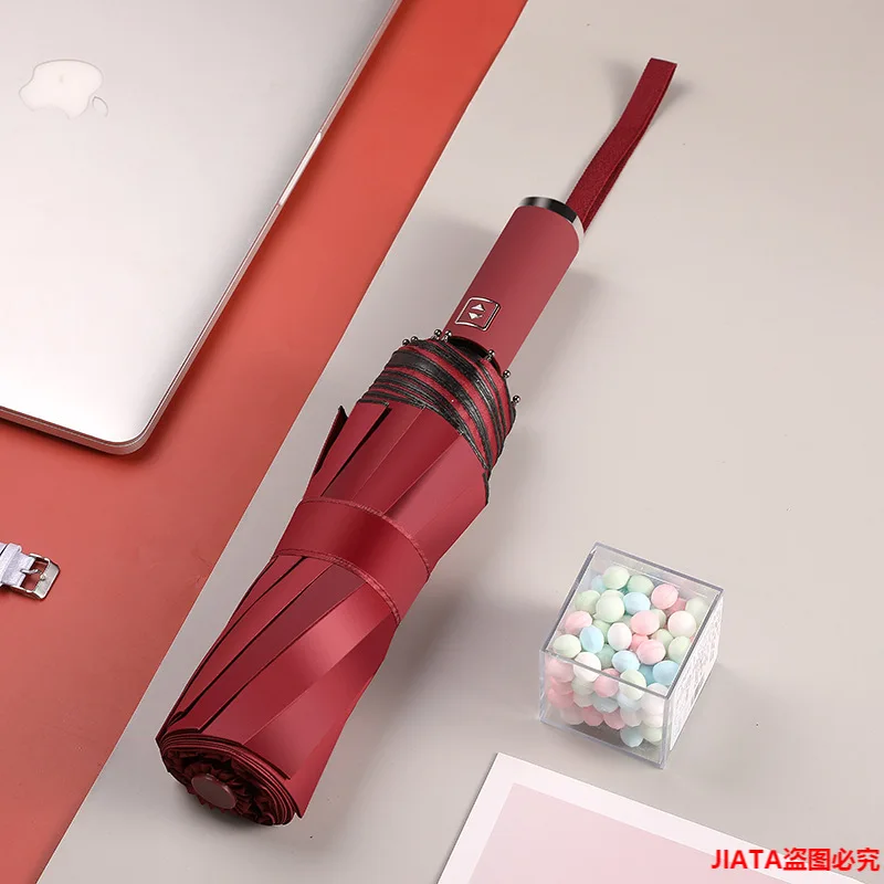 

Зонт простого дизайна, автоматический, с цветным покрытием, солнцезащитный, женский, складной, черный, мужской