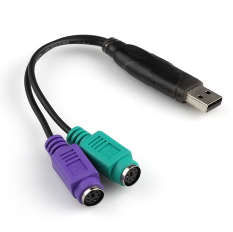 Универсальный USB-кабель со штекером на 6-контактный 6-контактный PS2 Для PS/2 Female, Y-образный разветвитель, переходник для клавиатуры, мыши, сканера