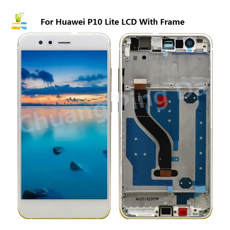 5.2&quot LCD Display with frame for Huawei P10 Lite Lcd Screen Touch Digitizer+LCD Assembly+frame |