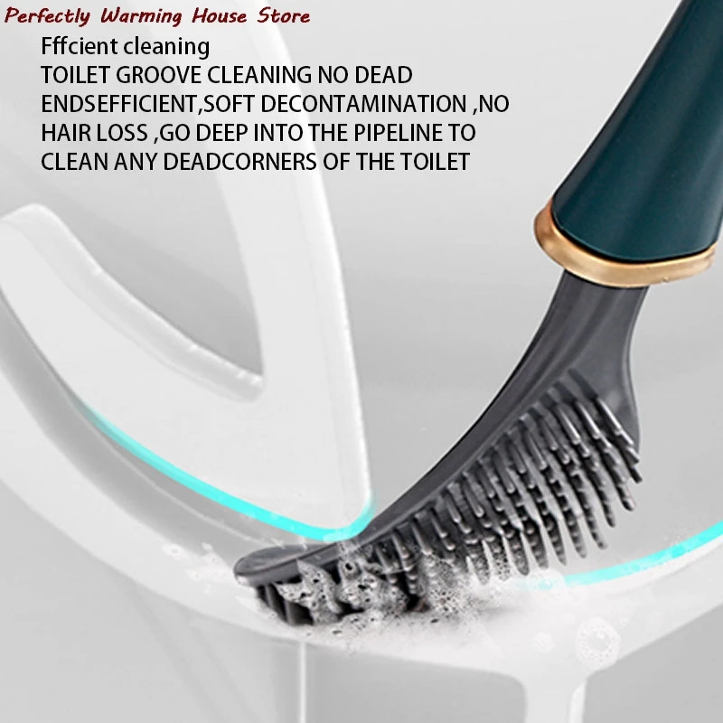 

Toilet Brush Wall-Mounted Automatic Opening And Closing Bathroom Cleaning