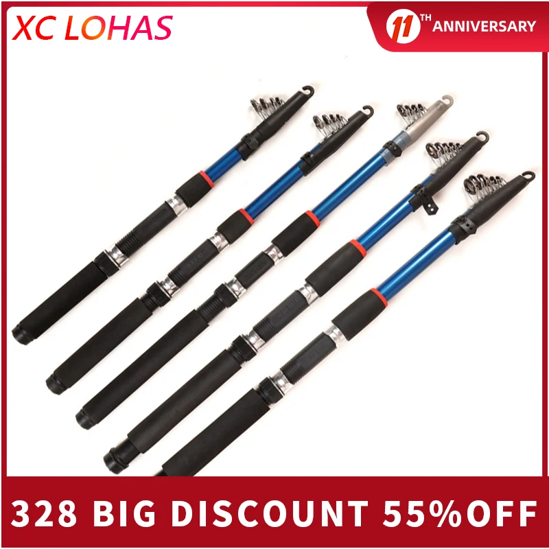 2016 Новинка высокое качество Портативный Телескопический море Удочки 80% углерода