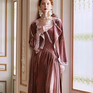 Халат Романтический женский осенне-зимний ночная рубашка Свадебный комплект