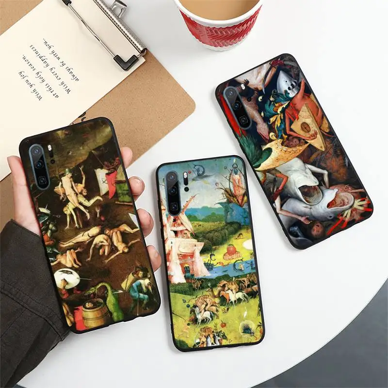 

Hieronymus Bosch art pattern Phone Case For Huawei honor Mate P 10 20 30 40 i 9 8 pro x Lite smart 2019 nova 5t