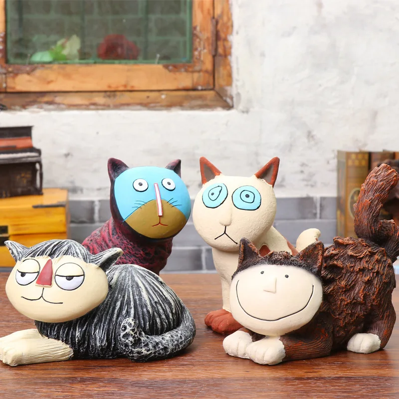 Статуэтка кошки животное Копилка Смола хит продаж 2019 продуктов | Дом и сад