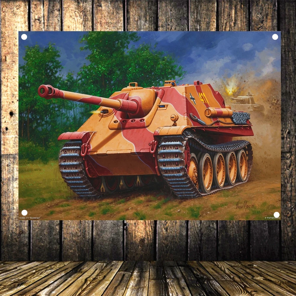Рисунок вермахта танка тигра времен Второй мировой войны настенное искусство