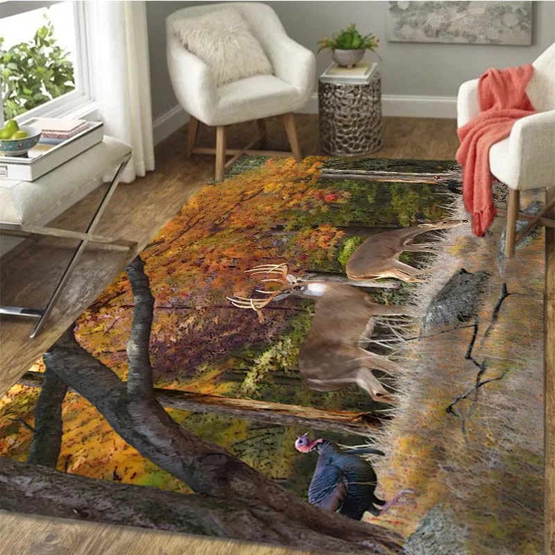 Ковер с оленем для гостиной ковер рисунком животных | Дом и сад