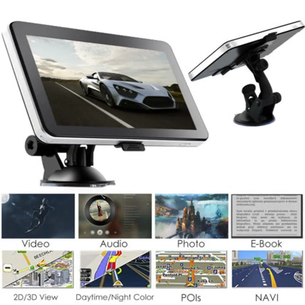 7 дюймов 256+ 8 Гб портативный HD сенсорный экран автомобильный gps навигатор североамериканские карты Европы спутниковая навигация автомобильный компас