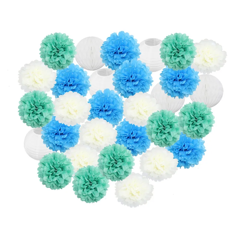

30pcs/set Forest theme wedding Decorative Flower Paper Lantern Honeycomb Ball Wedding Party Kid Birthday baby shower Decoration