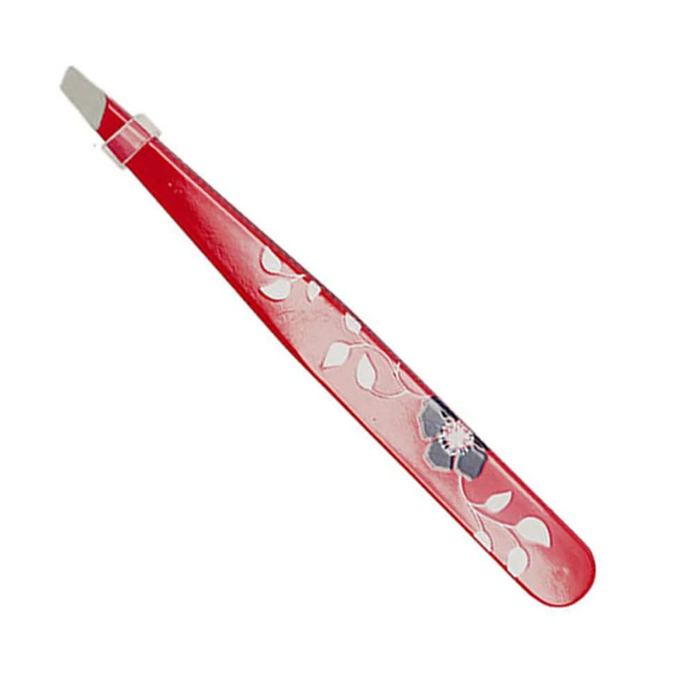 

Flower Floral Stainless Steel Hair Removal Eyebrow Tweezers Eyebrow Hair Removal Tweezer Flat Tip Tool Makeup Tool