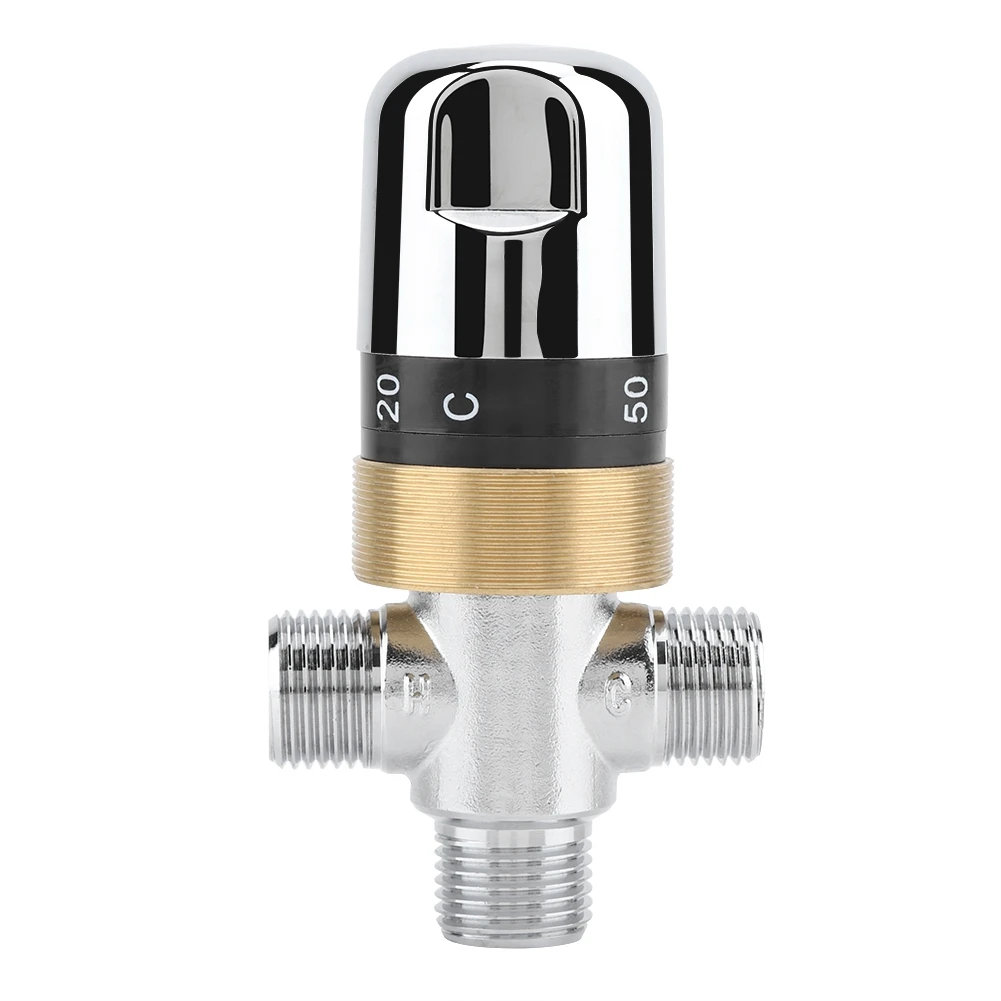 

G1/2in Bathtub Thermostatic Mixing Valve Water Temperature Pipe Basin Thermostat Controlthermostatic