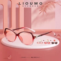 lioumo 2021 women sunglasses polarized photochromic glasses vintage ladies chameleon diamond temples lunette de soleil femme