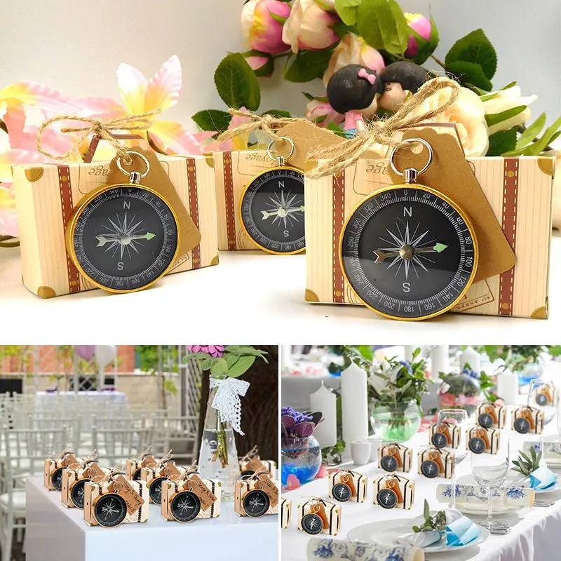 Благосклонности венчания коробки конфеты Karft Бумага подарок Коробки компас с