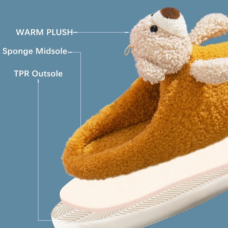 Новинка Зима 2020 Симпатичные дизайнерские женские меховые тапочки 3D с медведем