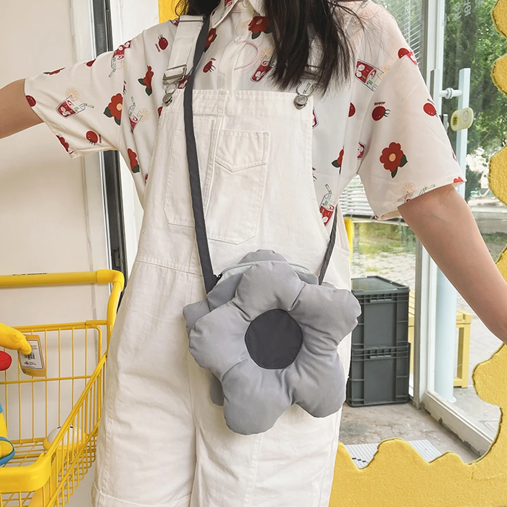 

Women Contrast Color Flower Shape Shoulder Bag Female Chic Crossbody Messenger Bags Casual Ladies Small Handbag