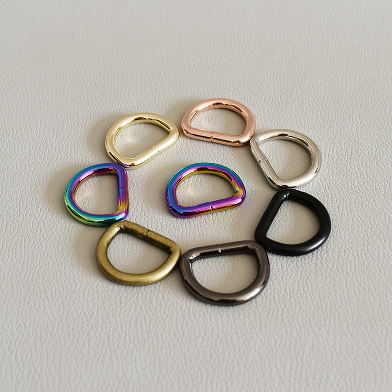 

20 Pcs/Lot Non Welded Metal Flat Dee Rings D-rings 3/4Inch(20mm) Webbing D Buckles Bag Nickle For Leather Bags Metal Crafts Pet