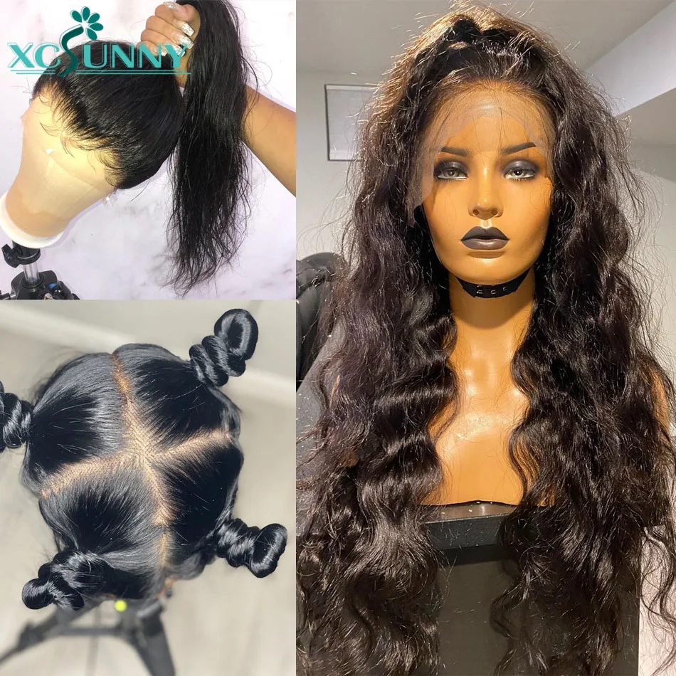 Парик на полной сетке без клея 13x4 парики из человеческих волос спереди плотность