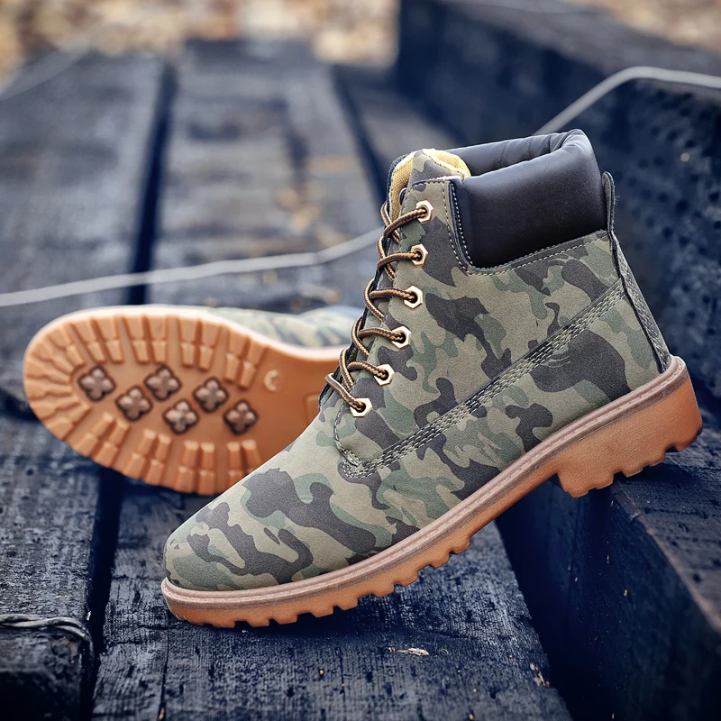 New Autumn Winter Mens and Womens Hiking Boots Tooling Boots Retro Short Boots Casual Shoes Men's Martin Boots Hiking Shoes