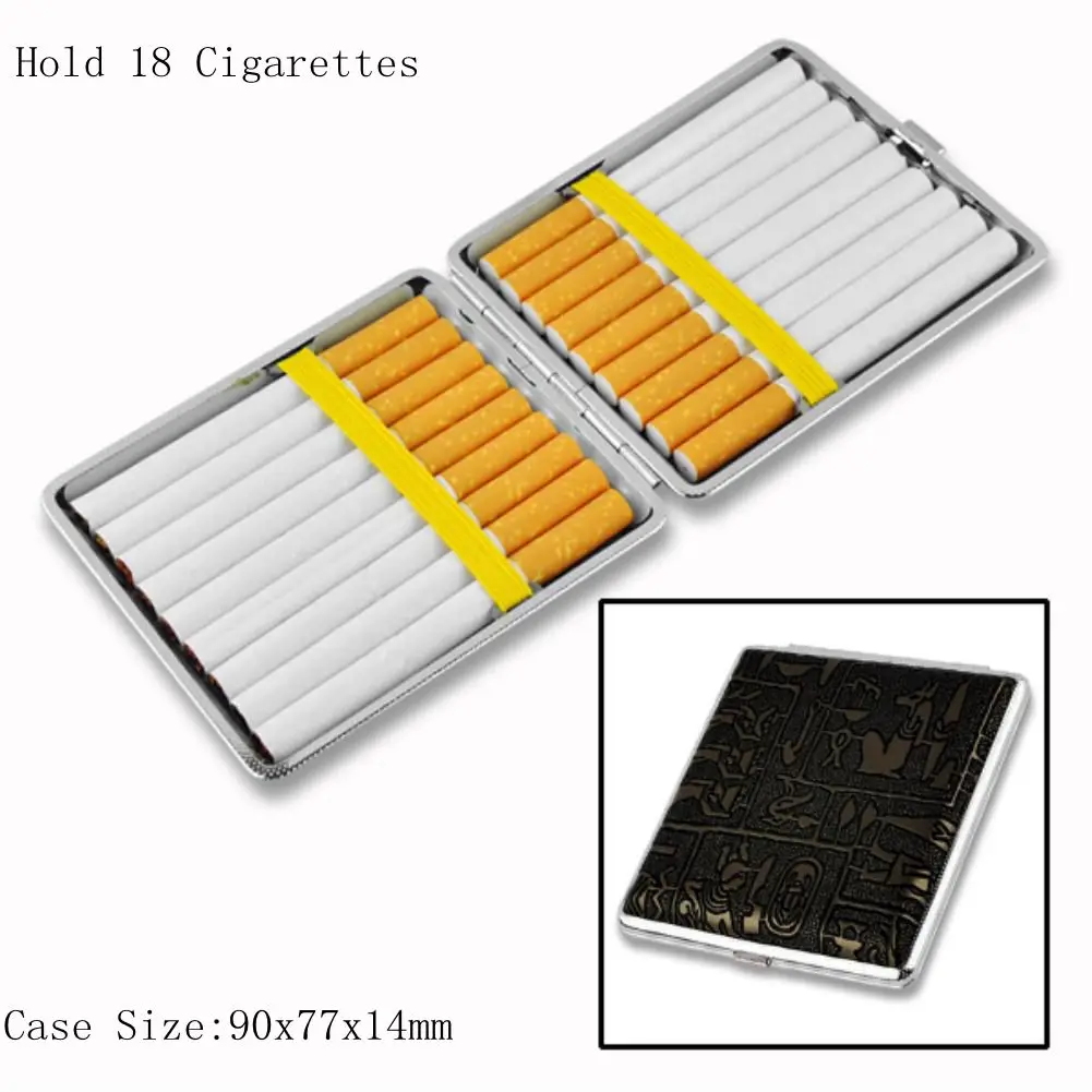 hold 18pcs WITUSE PU чехол для сигарет коробка может вместить 10 12 14 16 18 20 шт Розничная Новинка классический кожаный Сплав Металлический Держатель Сигары EG5798 - Цвет: hold 18pcs