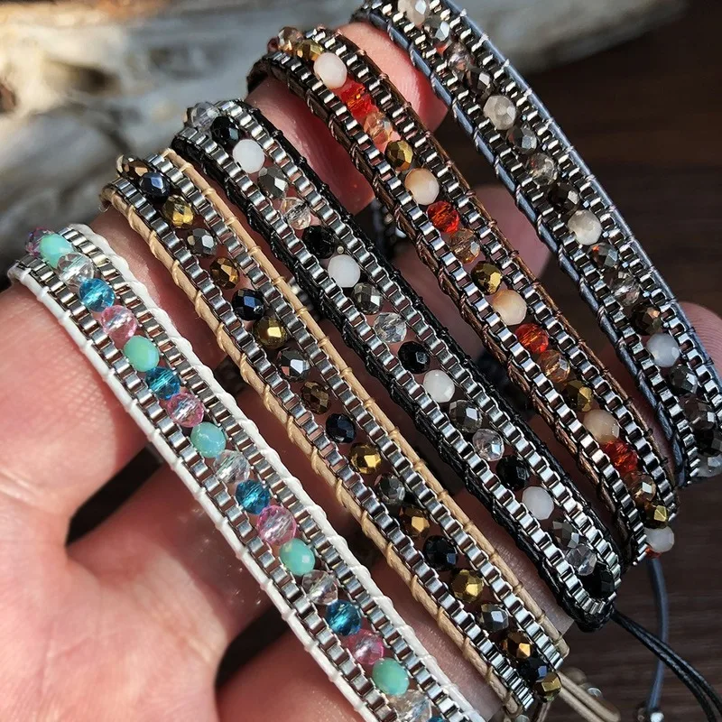 

Bohemian Bracelet Handmade Woven Friendship Braided Rope Chain Beads Bracelet Multicolour Miyuki Adjustable Beaded Bracelets