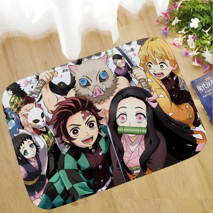 Аниме Kimetsu No Yaiba Kamado Tanjirou коврик для дверей кружка манга плюшевый напольный ковер