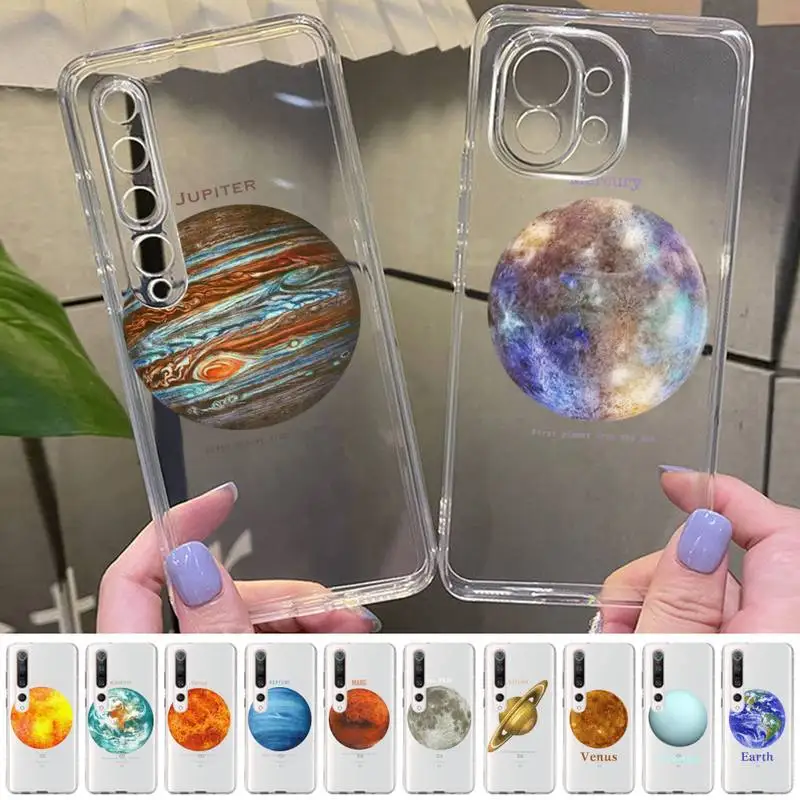 

FHNBLJ Cartoon Planet Space Star Phone Case For Redmi Note 5 7 8 9 10 A K20 pro max lite for Xiaomi 10pro 10T