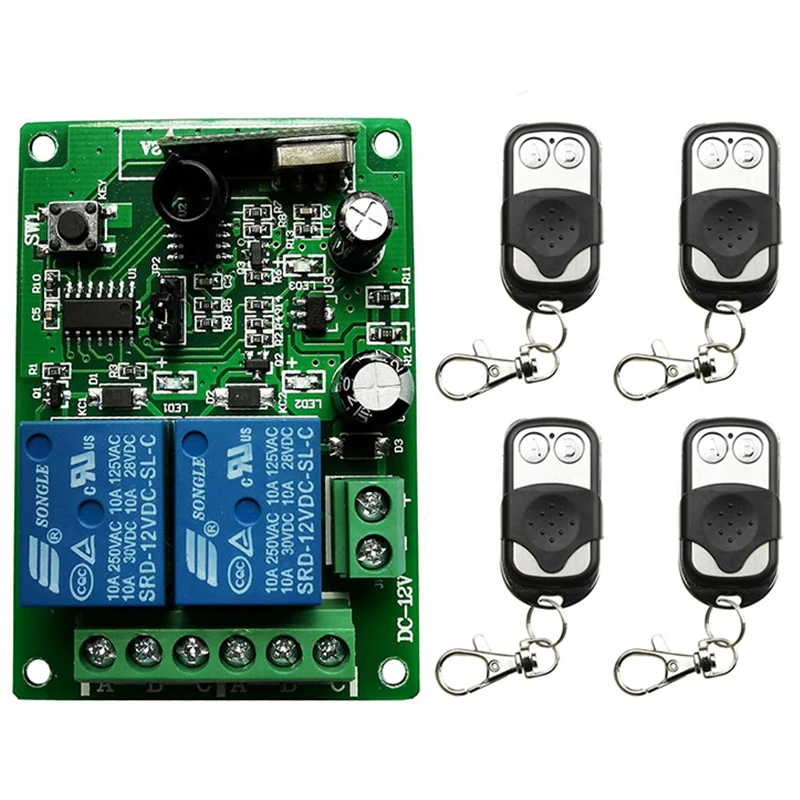 DC12V 24V 2 канальный 2CH мини Беспроводной РЧ пульт дистанционного управления