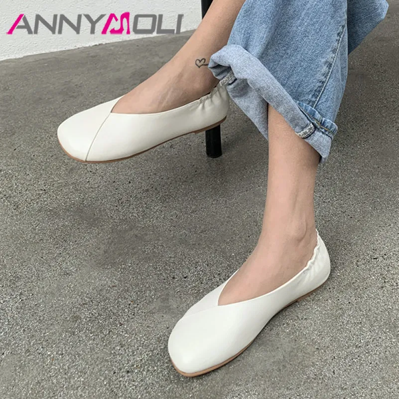 Женские туфли перчатки на плоской подошве из натуральной кожи|Обувь без каблука|