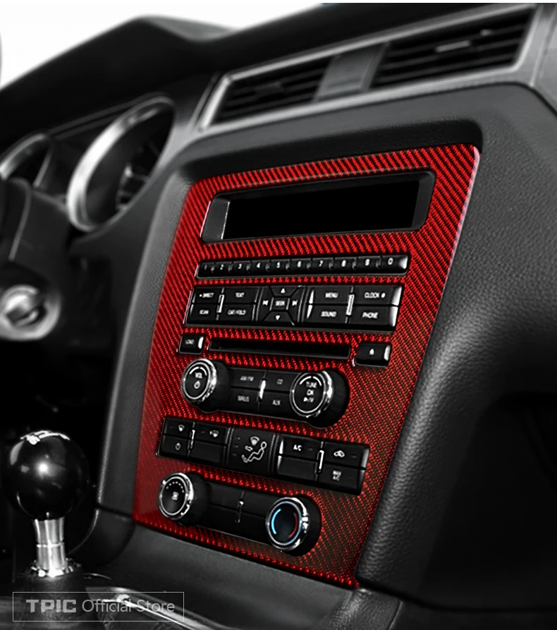 TPIC Автомобиль Стайлинг Для Ford Mustang 2009-2013 внутреннее покрытие автомобиля стикер отделка центр управления CD панель украшения авто аксессуары