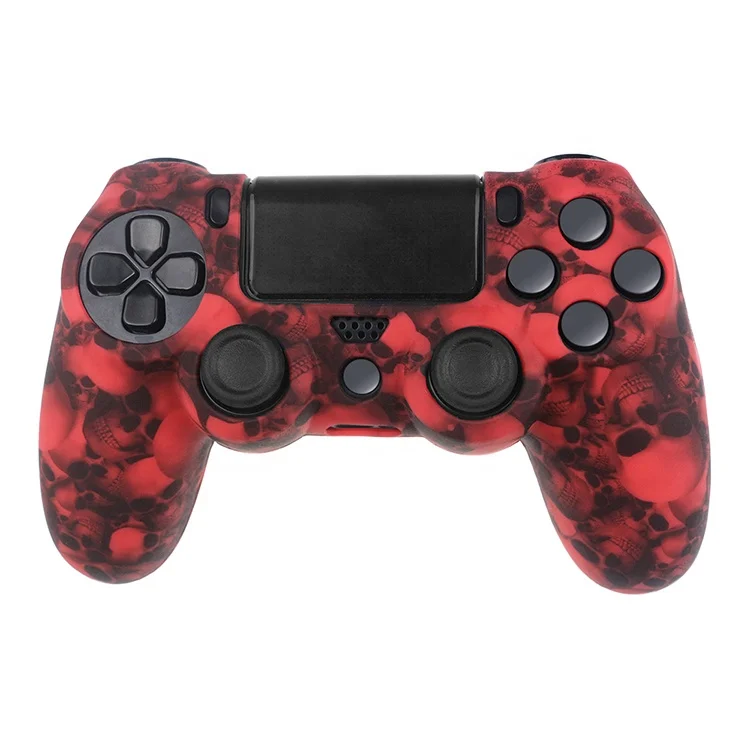 

Water Transfer Skull Rubber Silicone Case Skin For PS 4 Controller