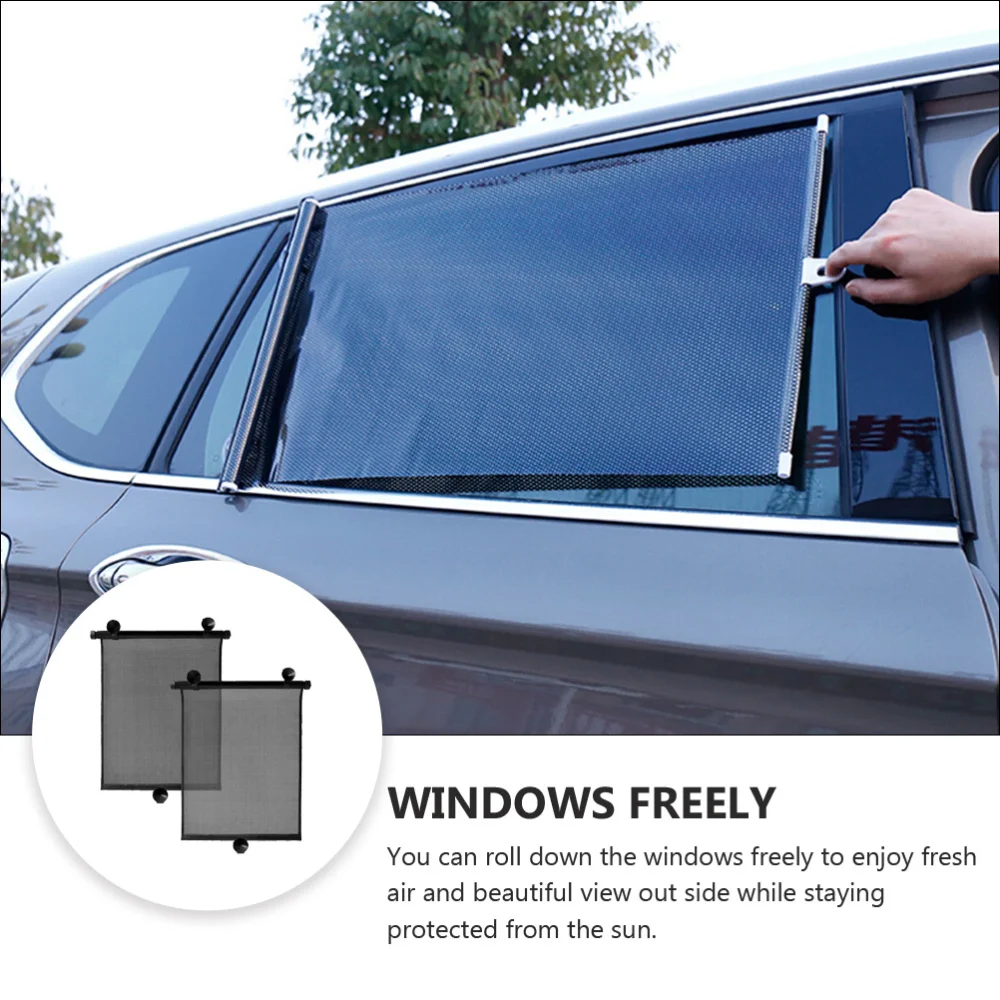 

2 Pcs Car Side Window Sun Shade Curtain for Baby and Kids Sun Protection Block