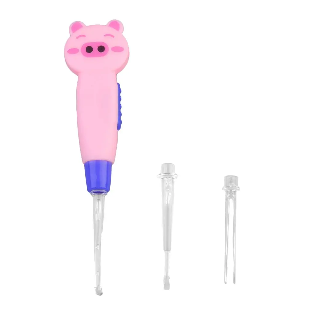 

Портативный светодиодный фонарик для удаления ушной серы, инструмент для ухода за здоровьем, украшение с мультяшными животными, удобный ма...