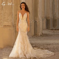 luxury sequined mermaid wedding dresses backless wedding gown robe de mari%c3%a9e vestido de noiva