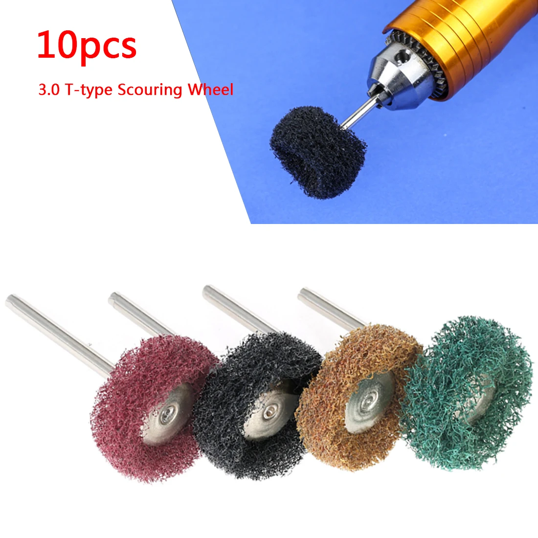 

Polishing Wheel Scouring Pad Brush For Dremel Grinding Tools Fiber Buffing Brush Nylon Grinding Sanding Head Abrasive