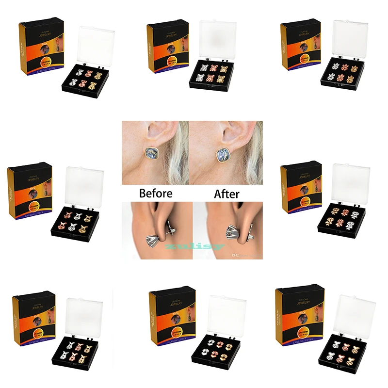

2021 Fashion 14 Styles Hypoallergenic Earring Lifter Fits All Earlobe Stud Back Nut Lift Support Post Earrings For Women