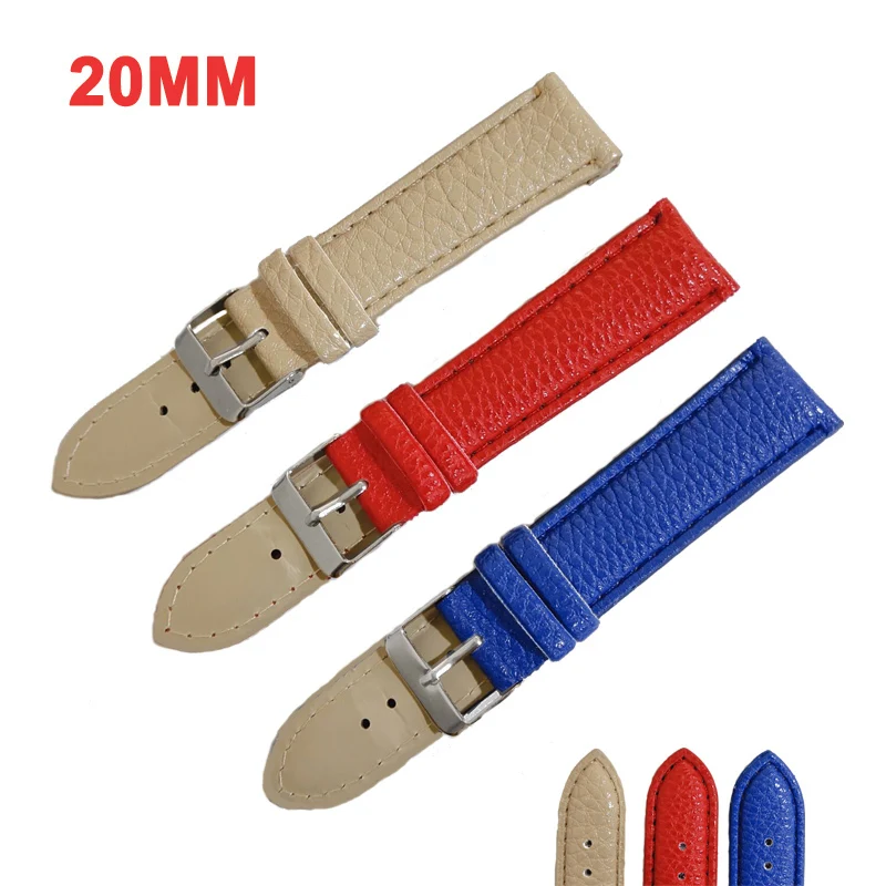 Сменный ремешок для часов DOM водонепроницаемый кожаный 20 мм аксессуары браслет