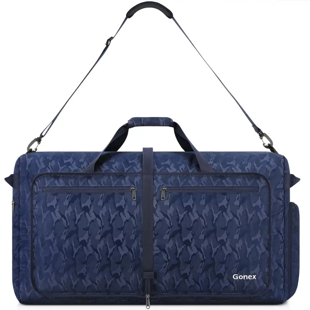 BlueCamouflage 150L Gonex 100 л дорожная сумка для багажа 210D нейлоновая Женская и мужская дорожная сумка для путешествий Сверхлегкая складная сумка для отдыха и деловой поездки - Цвет: BlueCamouflage 150L