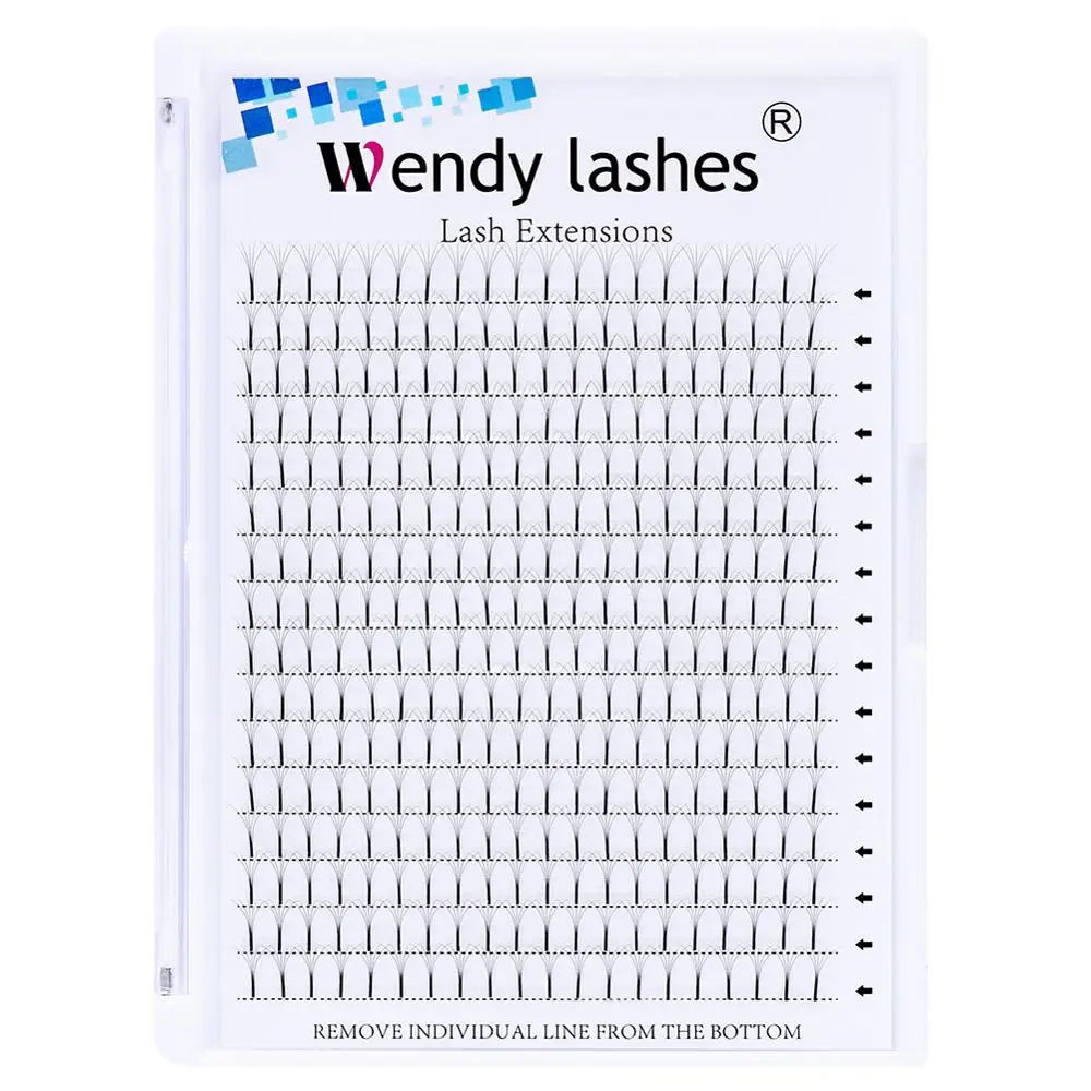 Крупные готовые ресницы Wendylashes с длинным стержнем 3D/5D русский искусственный