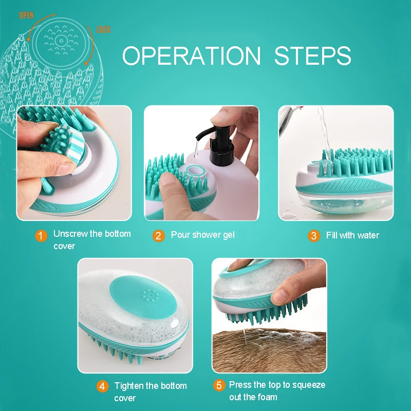 Массажная щетка для ванны ухода за домашними животными мягкая силиконовая