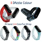 Ремешок силиконовый для Xiaomi Mi Band 4 3, сменный спортивный браслет для наручных часов Mi 4 3, разные цвета
