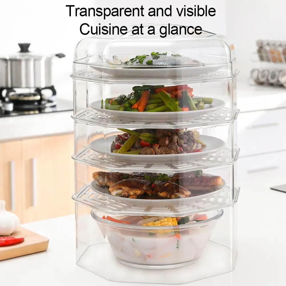 

Multi-function Food Cover High Quality PET Material Transparent Thick Durable Anti-mosquito Dish Cover Plastic Protection Guard