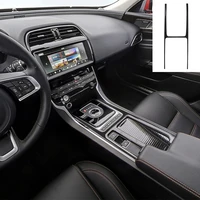 carbon fiber center console armrest frame h trim interior sticker fit for jaguar f pace xe xf xjs r sport x761 x760 x260
