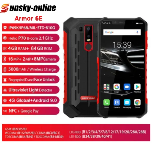 Global 4G & VoLTE Ulefone Armor 6E прочные мобильные телефоны 5000 мАч 6 2 дюйма 64 Гб