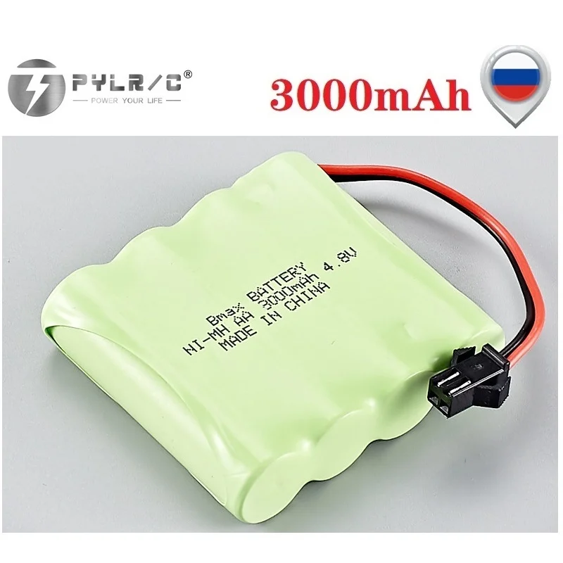 

1/2/3/5Pcs 4.8v 3000mAh Rechargeable Battery For Rc toys Cars Tanks Robots Boats Guns Ni-MH/NiMH AA 4.8v Battery Pack With Sm